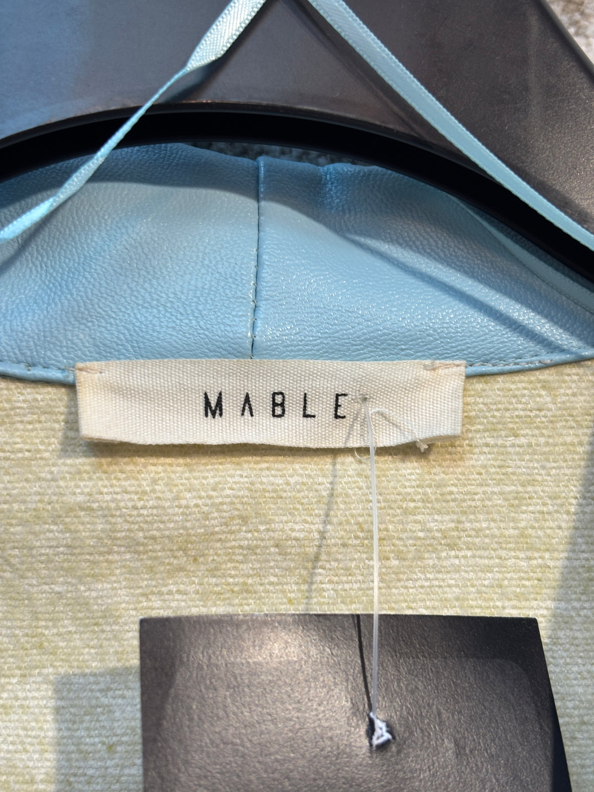 Women's Vintage Pastel Blue Leather Bolero