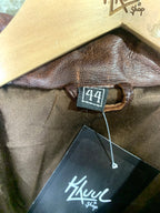 New Fast Brown Leather Coat