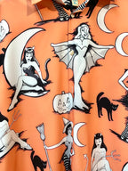 Halloween Pin-Up Print Short Sleeve Shirt