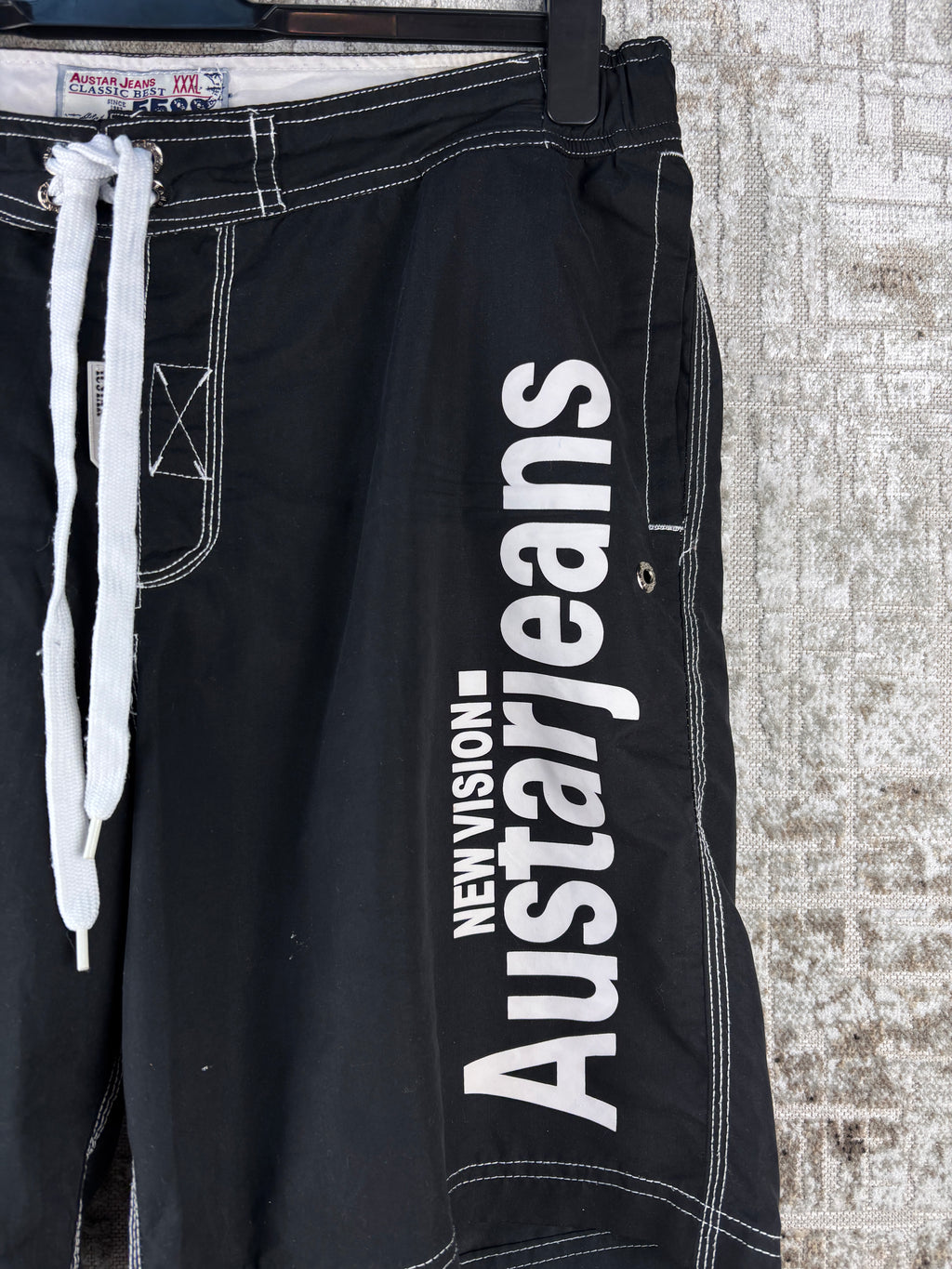 Men's Y2K Austar Jeans Black Surf Shorts