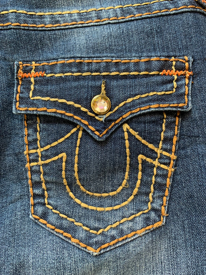 True Religion Rhinestone Straight Leg Jeans