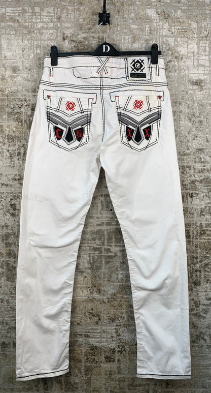 Men's Cipo &amp; Baxx White Straight Leg Jeans
