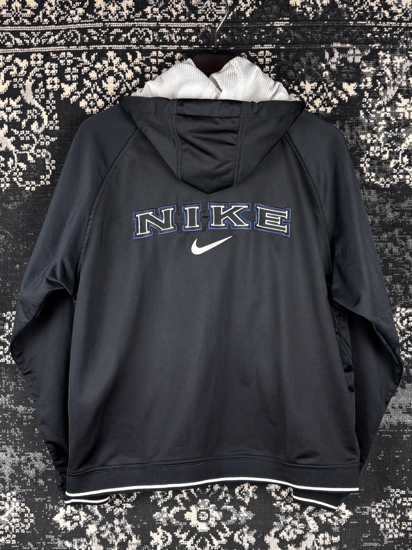 Men's Vintage Nike Black Hooded Track Jacket