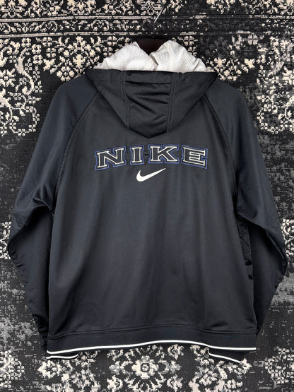 Men's Vintage Nike Black Hooded Track Jacket
