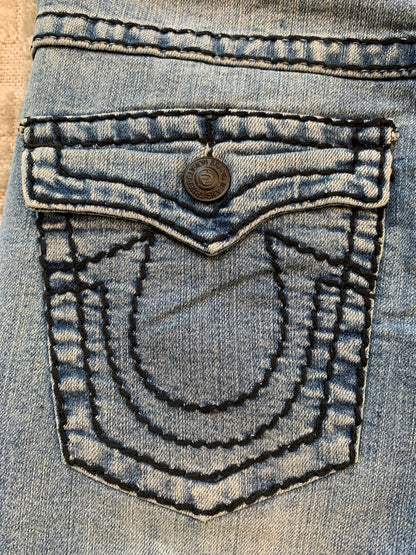 True Religion Light Wash Straight Jeans