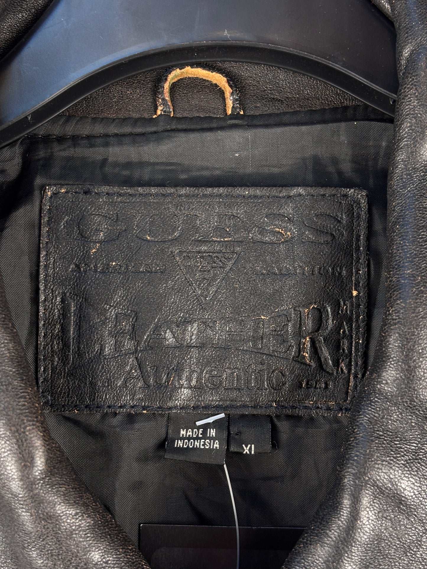 Men's Vintage Guess USA Legends Leather Jacket