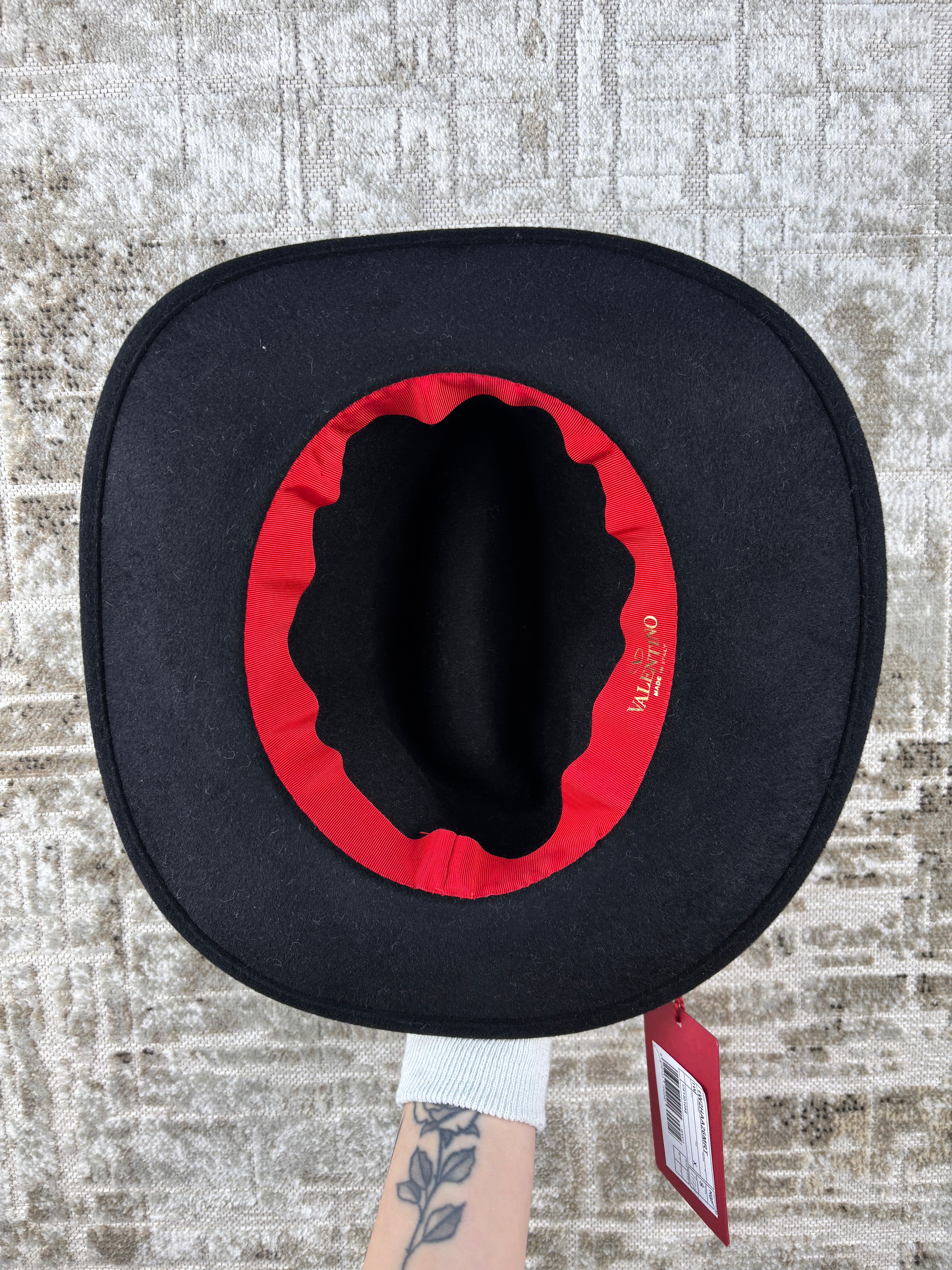 Valentino Garavani Logo-Plaque Fedora Hat