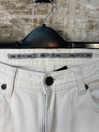 PRPS White Embroidered Straight Jeans