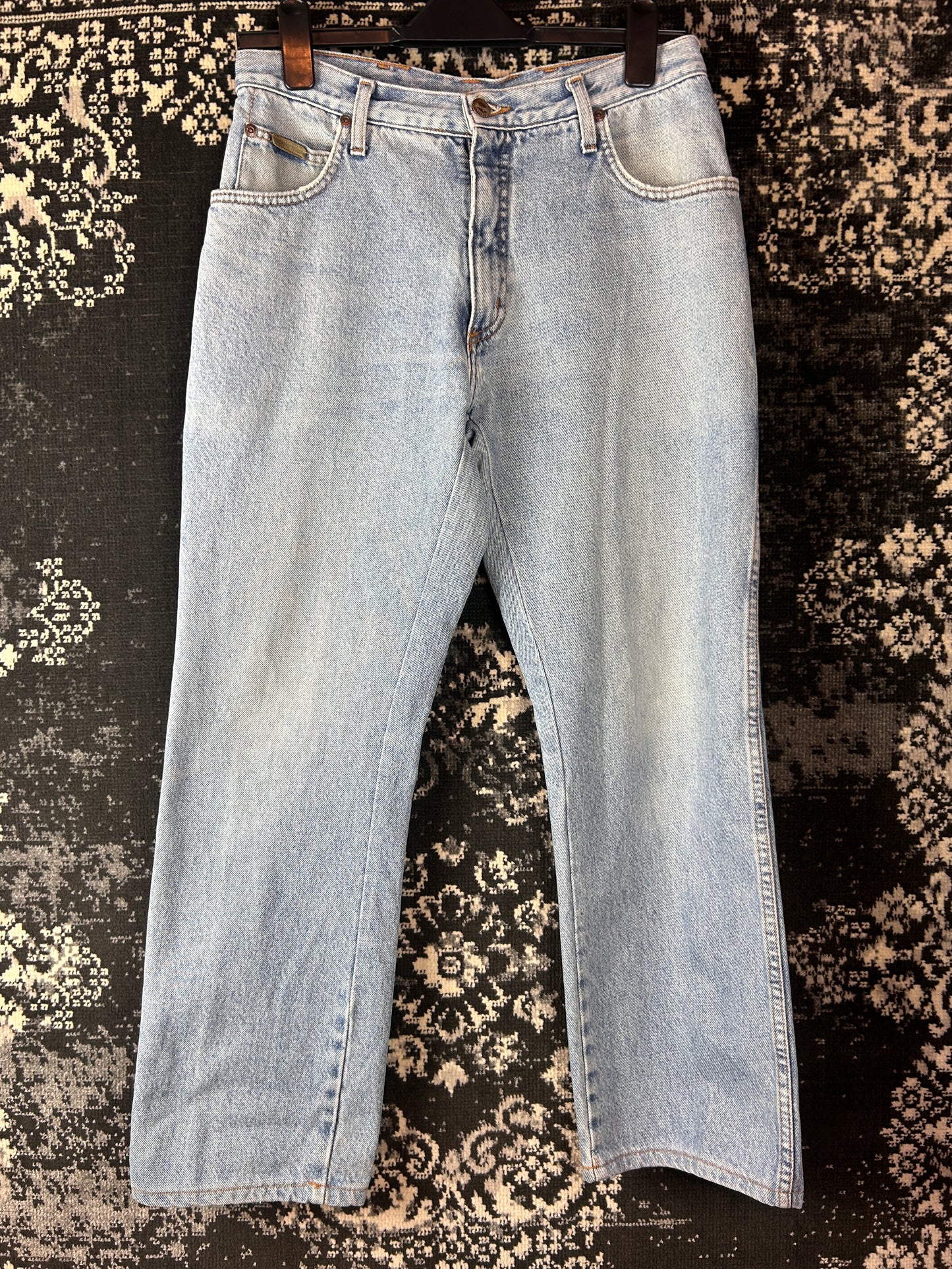 Vintage Men's Wrangler Light Wash Denim Jeans