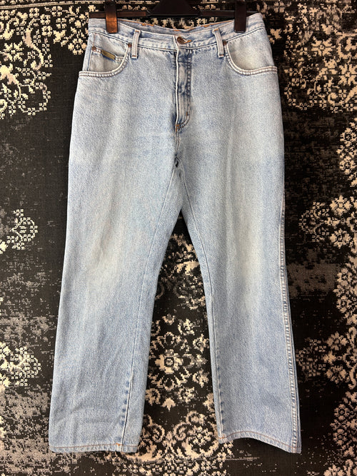 Vintage Men's Wrangler Light Wash Denim Jeans