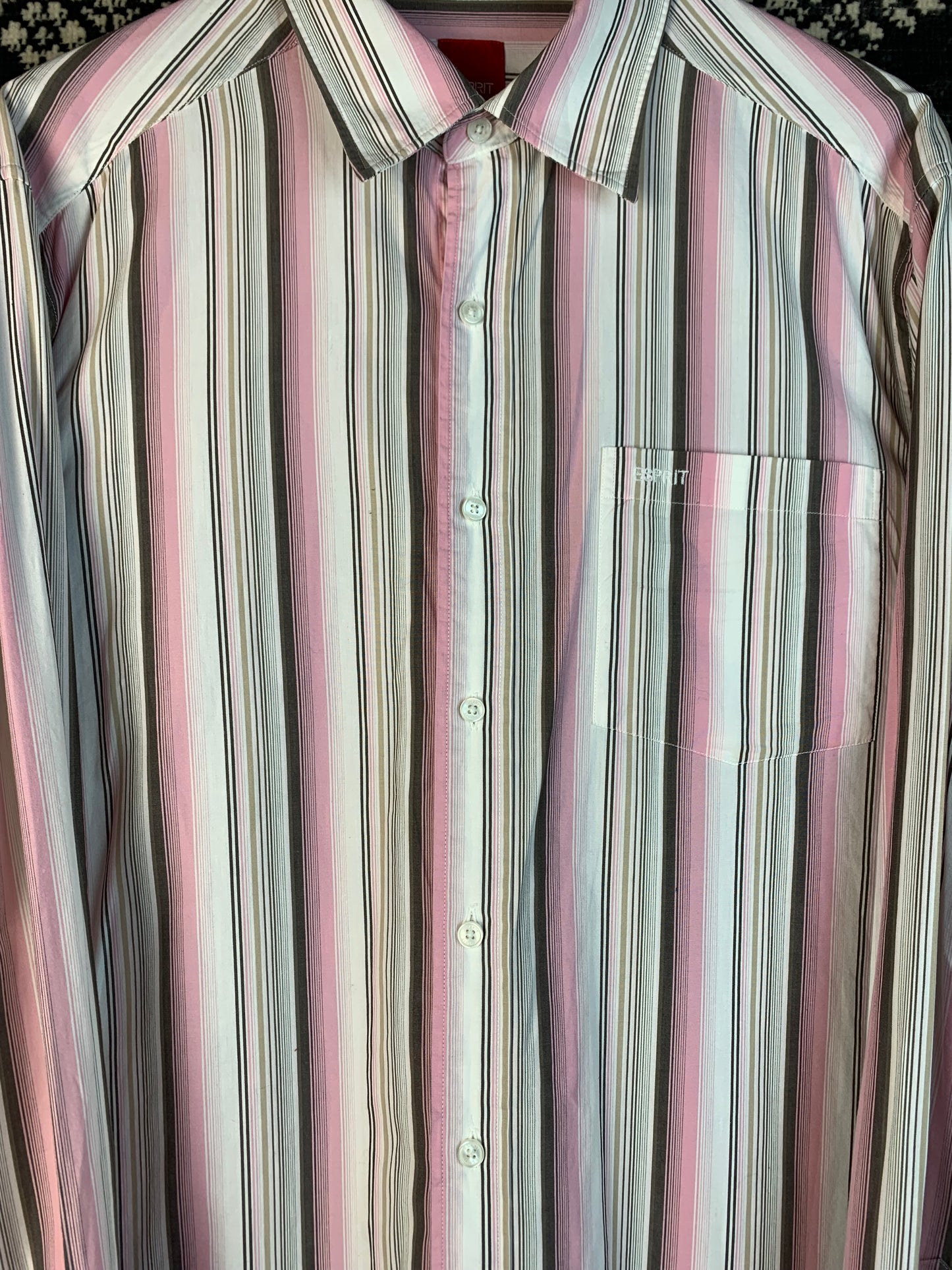 Men's Esprit Striped Long Sleeve Button-Up Shirt