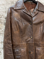 Malungs Skinnservice Distressed Leather Coat
