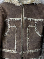 United Y2K Faux Shearling Hooded Jacket