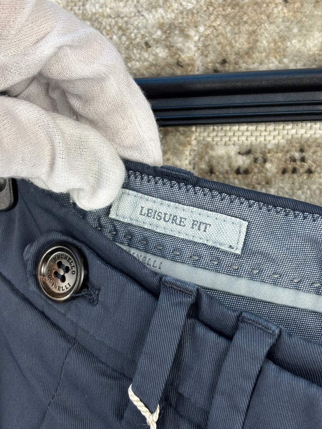 Brunello Cucinelli Navy Blue Trousers