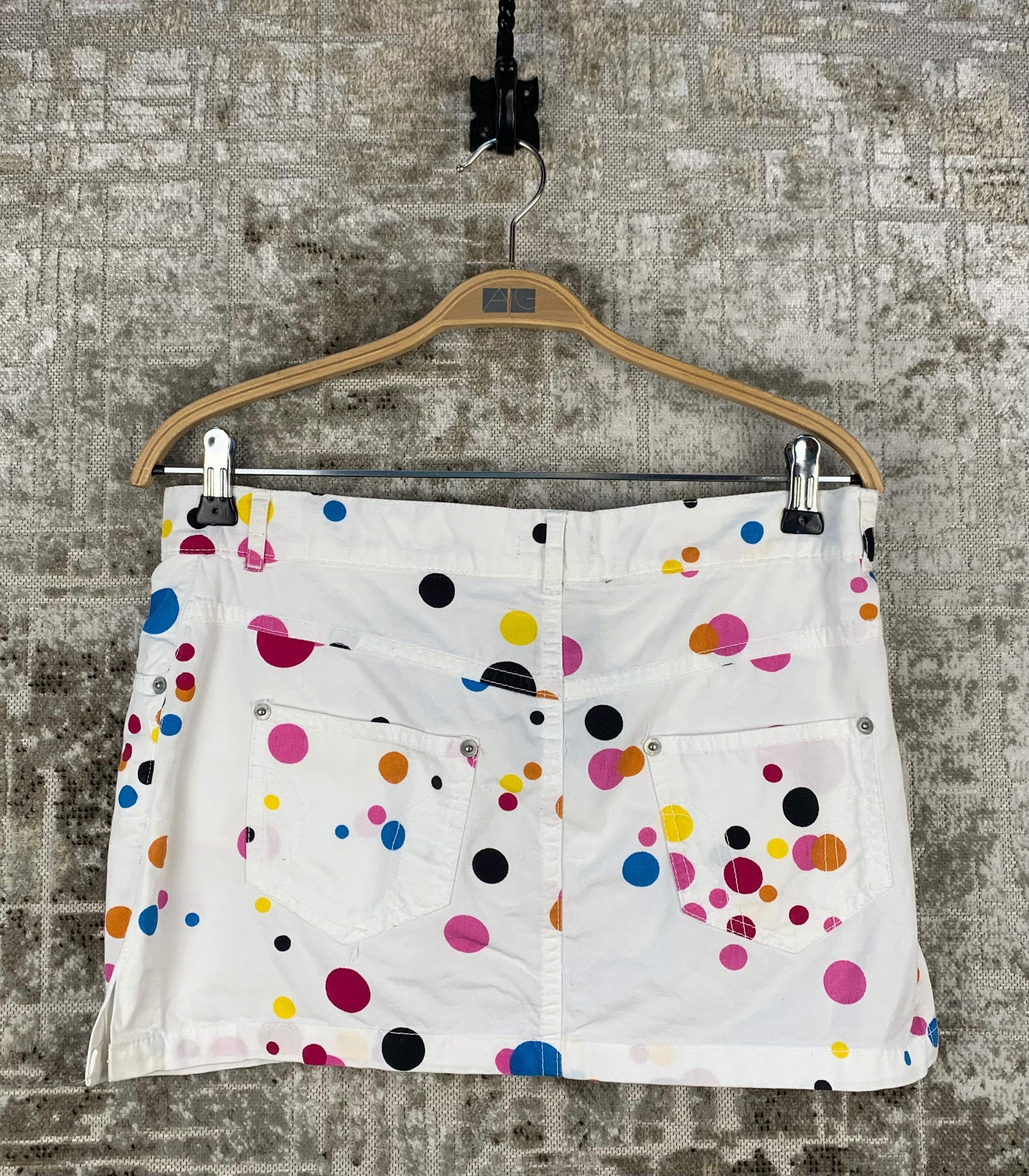 Womens Vintage Y2K Zoe London Polka Dot Mini Skirt