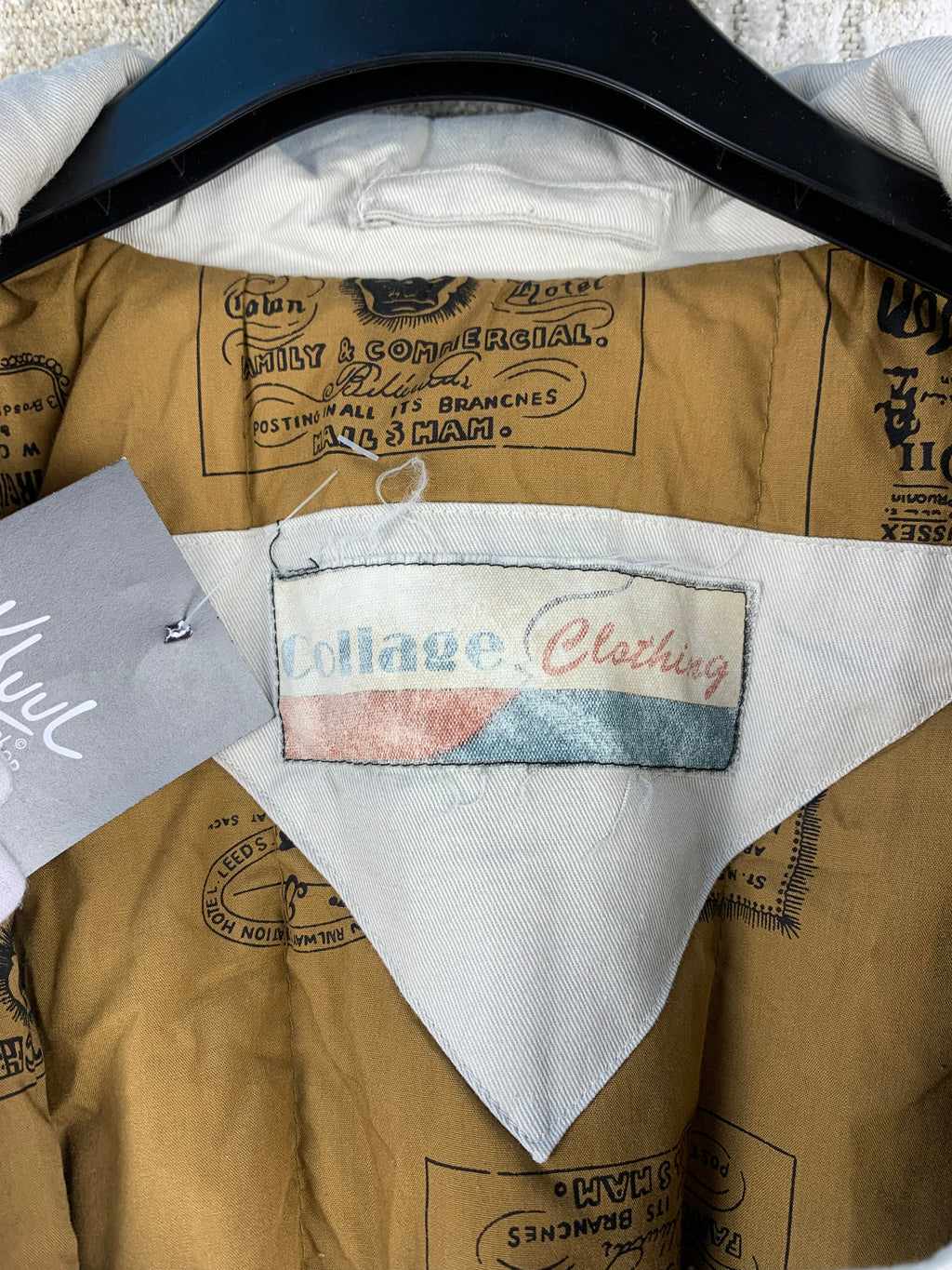 Vintage Off White Long Trench Coat