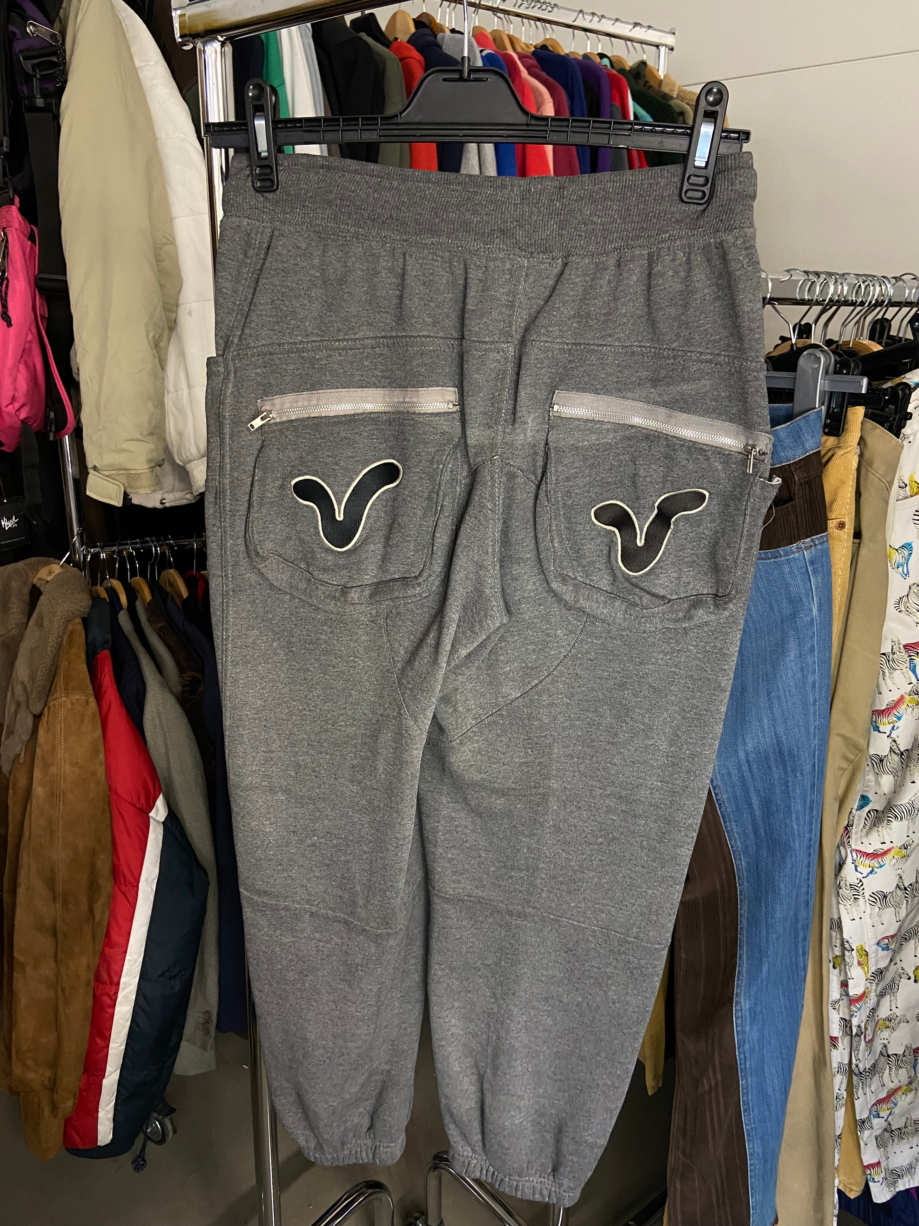 Vintage Voi Jeans Joggers Pants Sports Grey Mens Short M