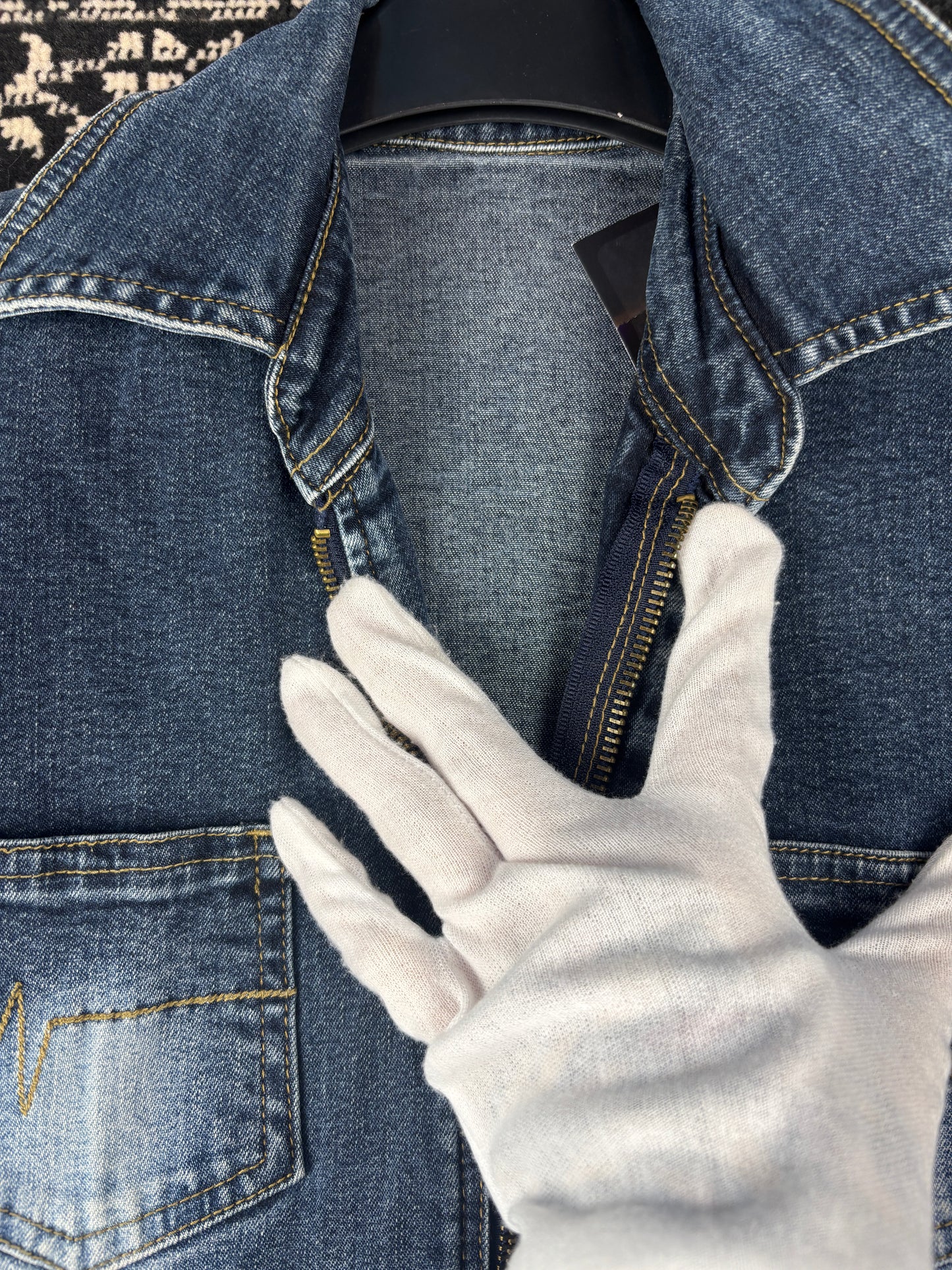 Womens Y2K Dark Wash Denim Jumpsuit