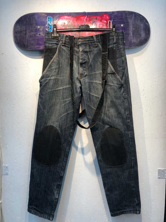 Vintage Y2K Jeans With Suspenders