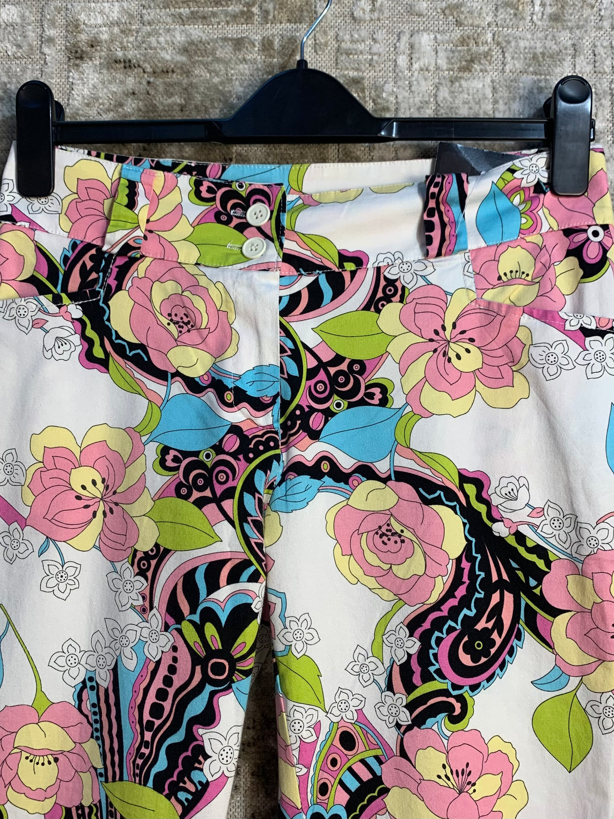 Y2K Floral Print Capri Pants