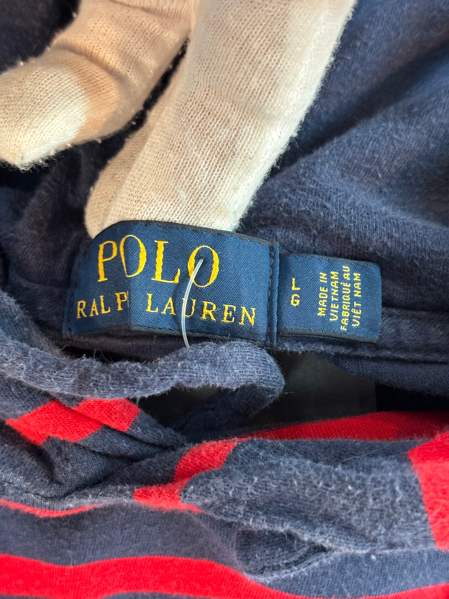 Polo Ralph Lauren Navy and White Striped Hoodie