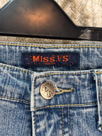 Womens Y2K Lightwash Cargo Jeans