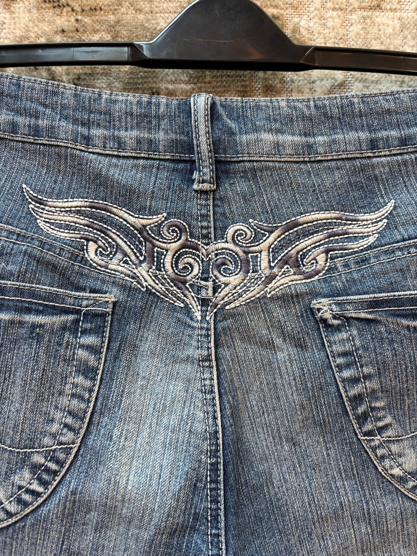 Y2K Embroidered Bootcut Jeans