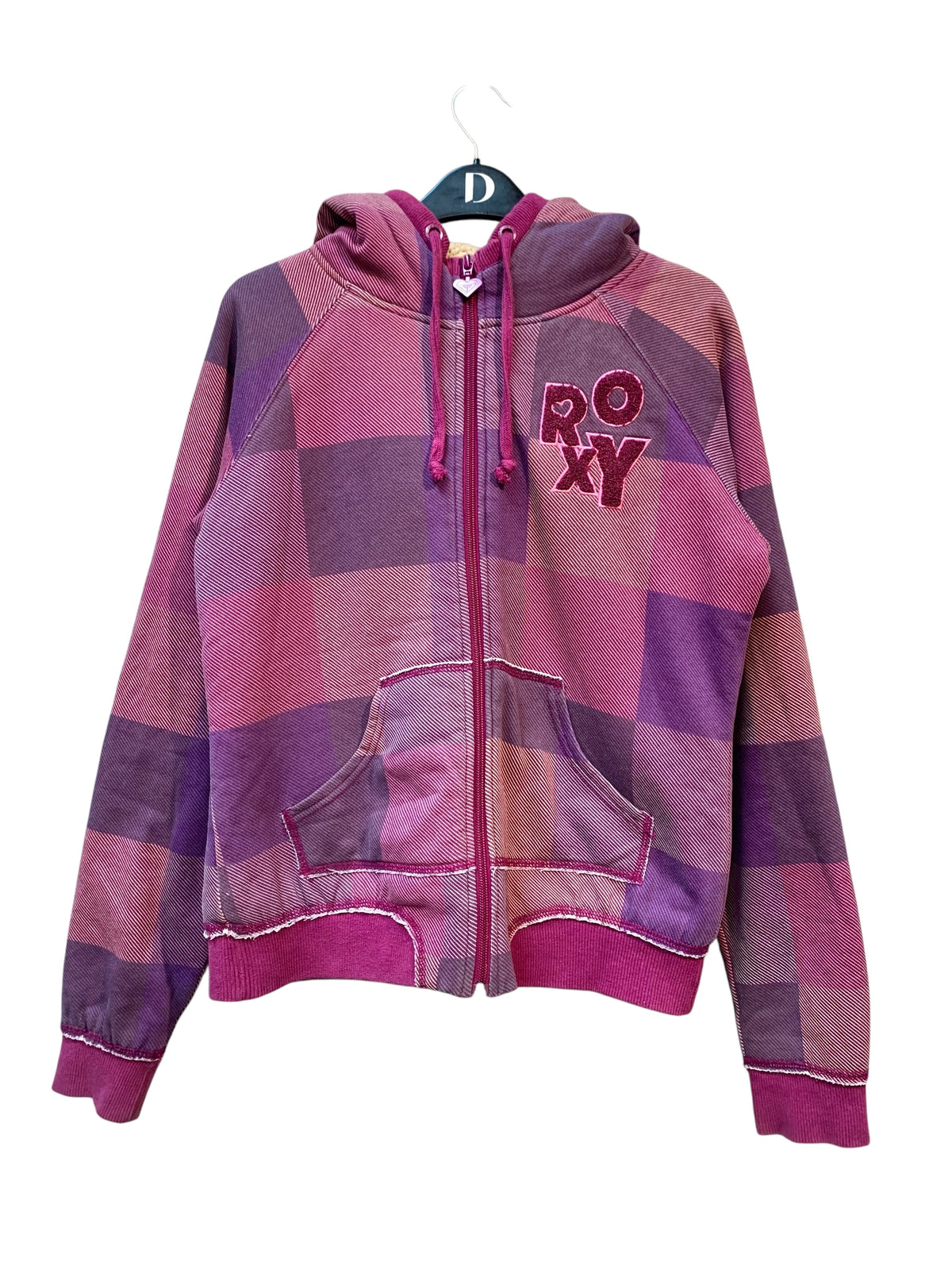 Roxy Sherpa-Lined Plaid Zip Hoodie