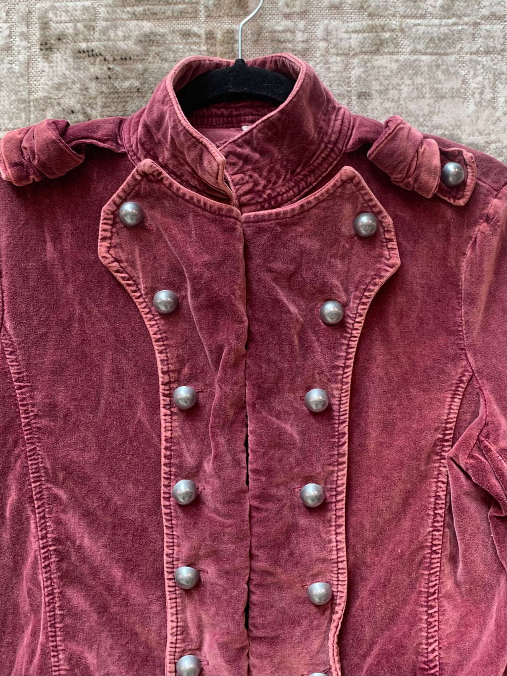Velvet Military Style Jacket