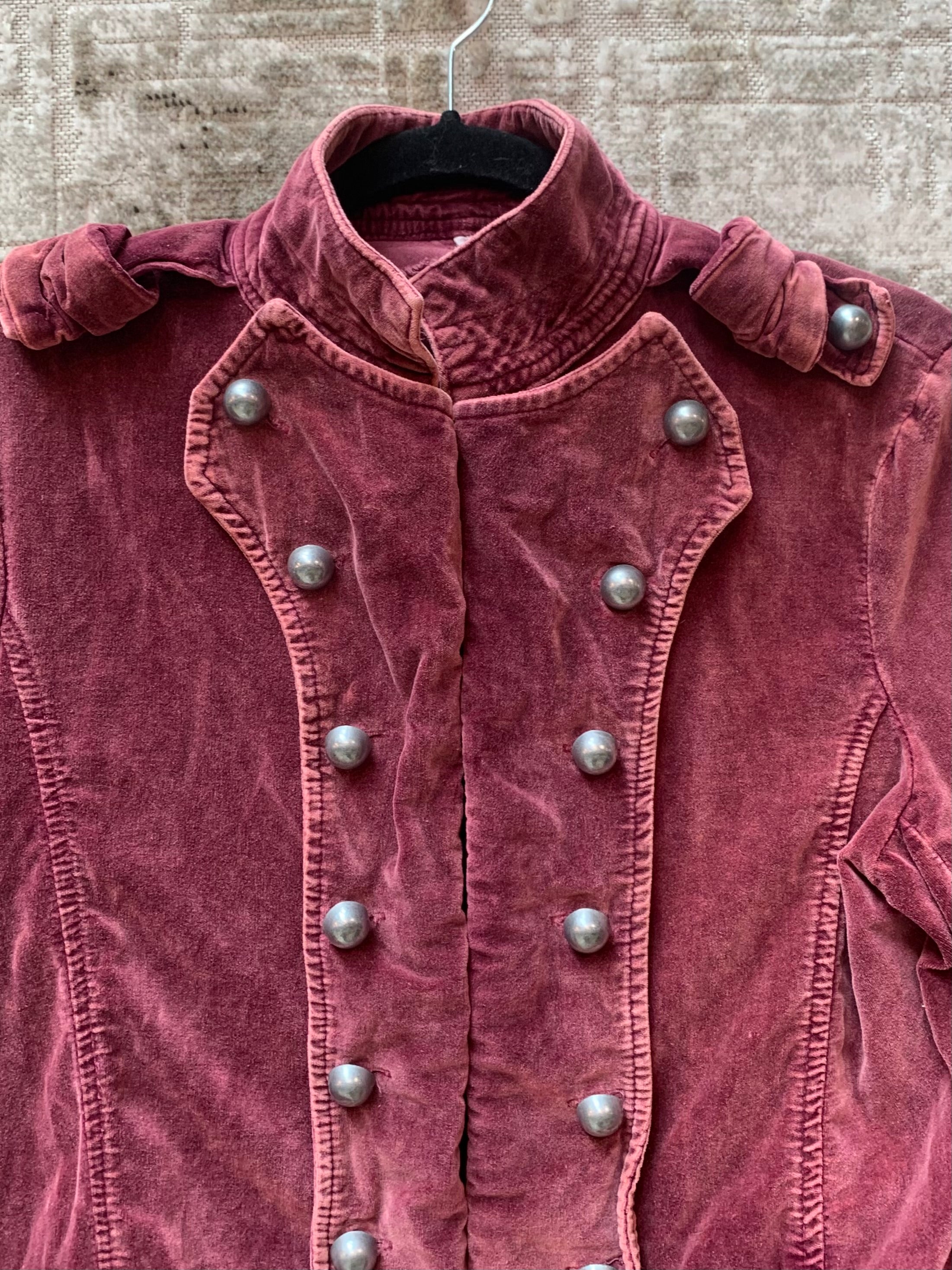 Velvet Military Style Jacket