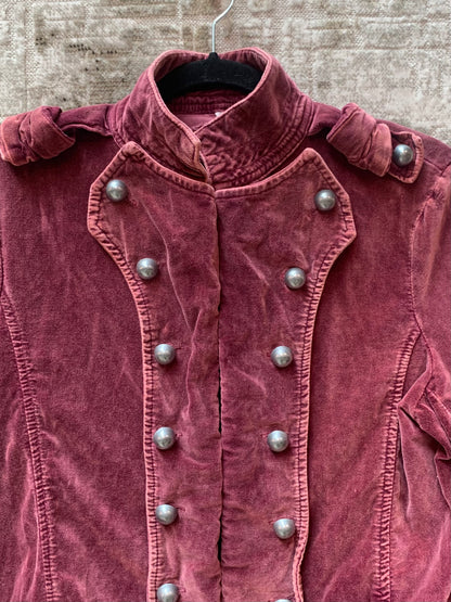 Velvet Military Style Jacket