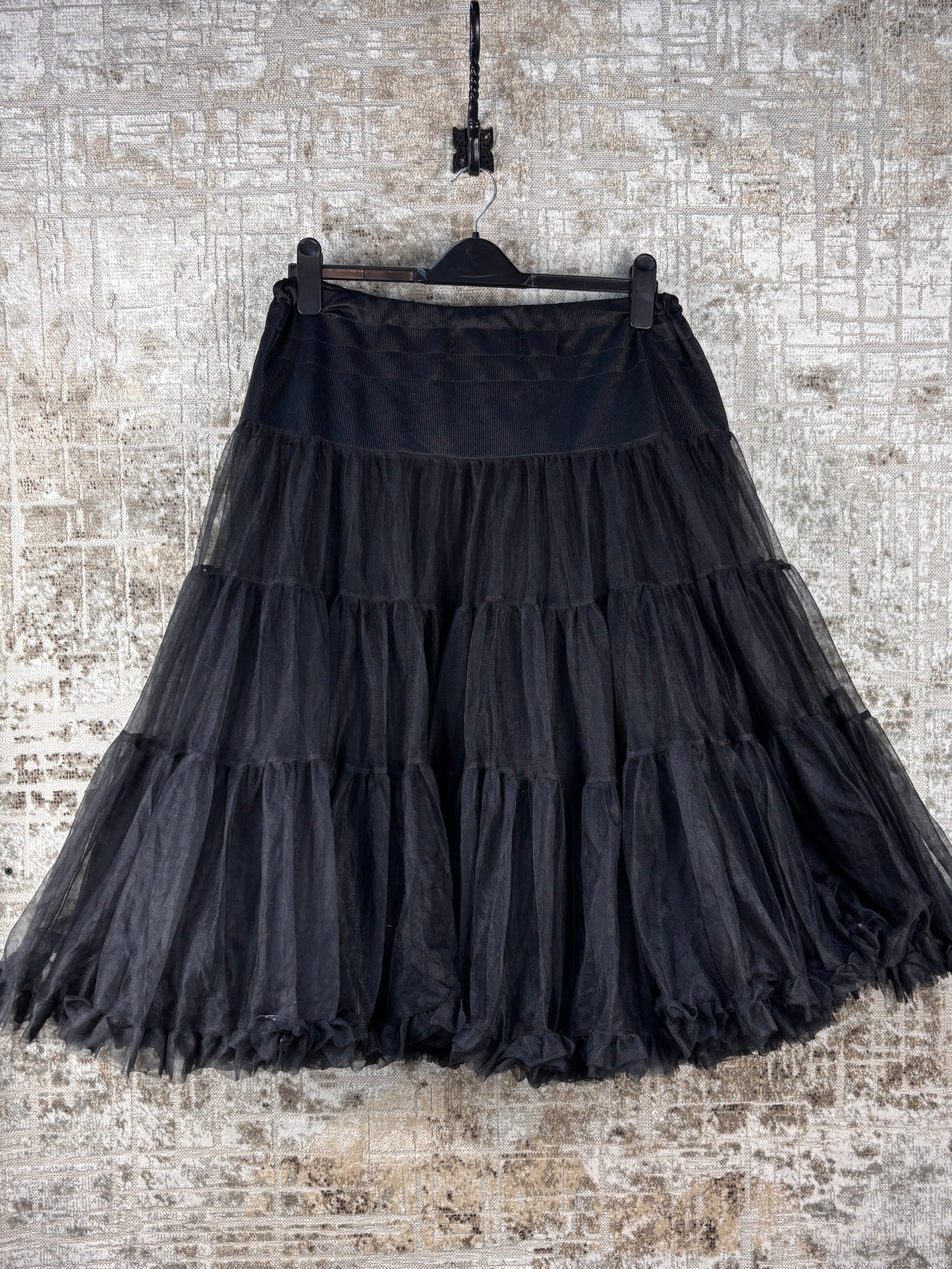 Women's Vintage Hell Bunny Black Tulle Skirt