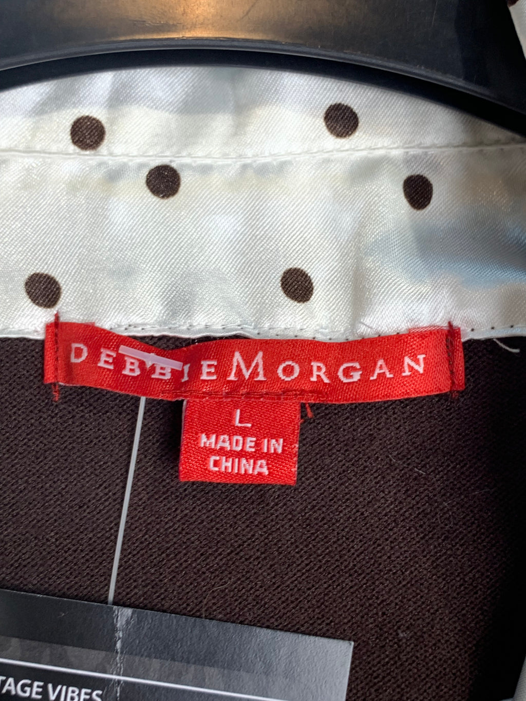 Debbie Morgan Y2K Mock-Layer Polka Dot Knit Top