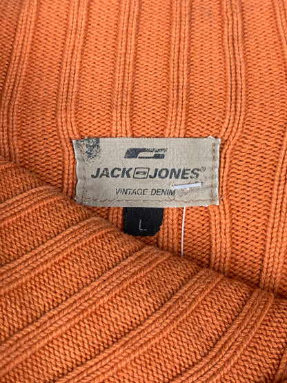 Jack & Jones Vintage Denim Y2K Style Ribbed Knit Sweater
