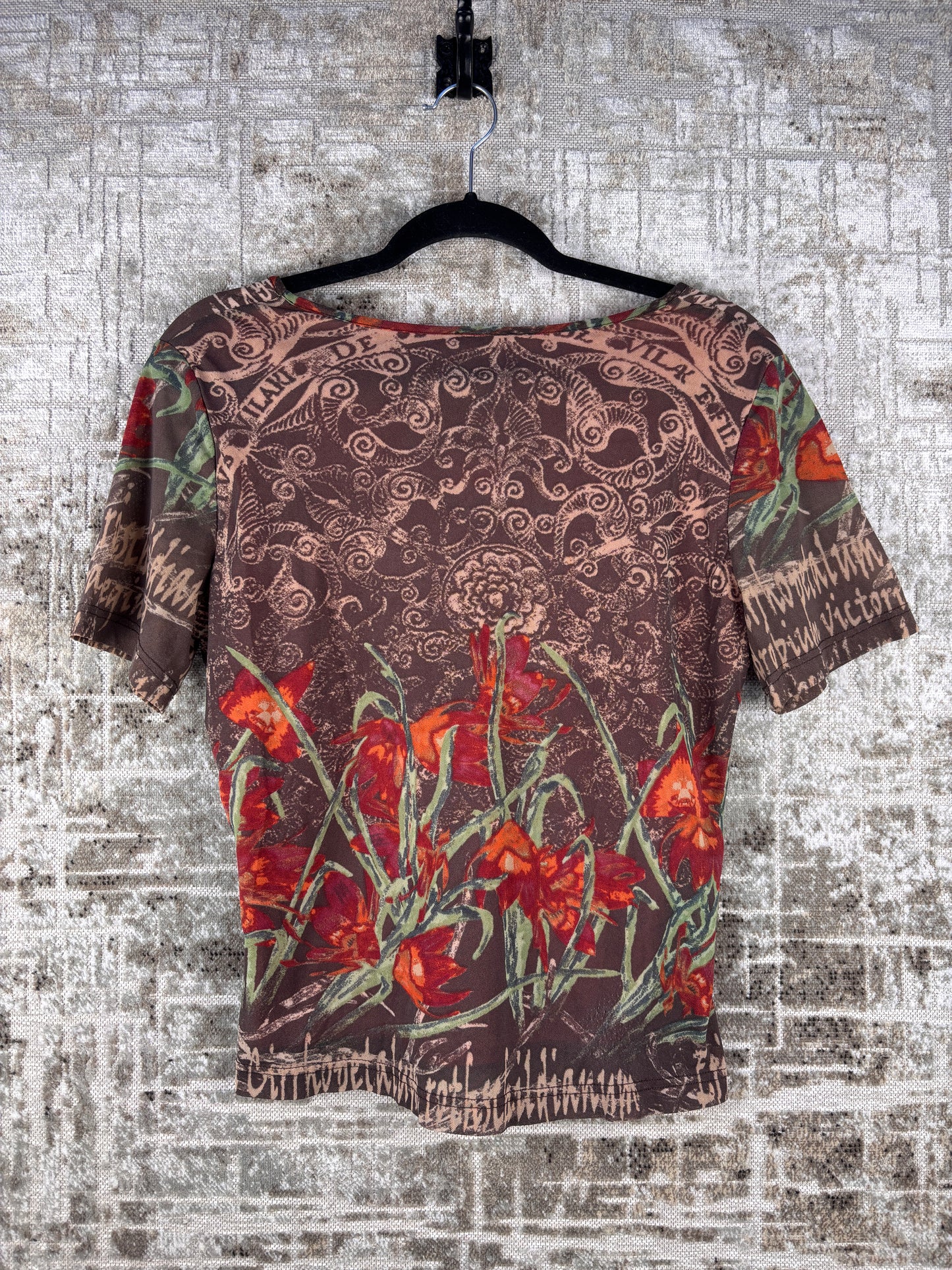 Women's Y2K Graphic Beaded T-shirt