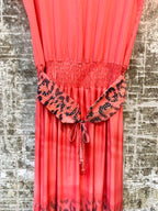 Picca's Coral Leopard Ombre Maxi Dress