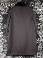 Women's Vintage Dark Brown Wool Blend Coat