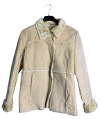 Y2K Shearling-Style Suede Jacket