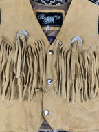 Women's Western Fringe Suede Leather Vest