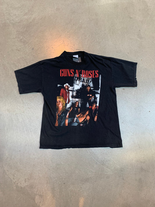 "GUNS N ROSES" Graphic Band Black T- Shirts