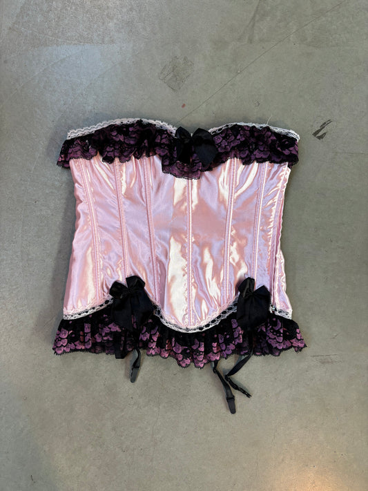 Pink Satin Corset Top Women’s XS