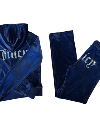 Juicy Couture Navy Velour Tracksuit Set