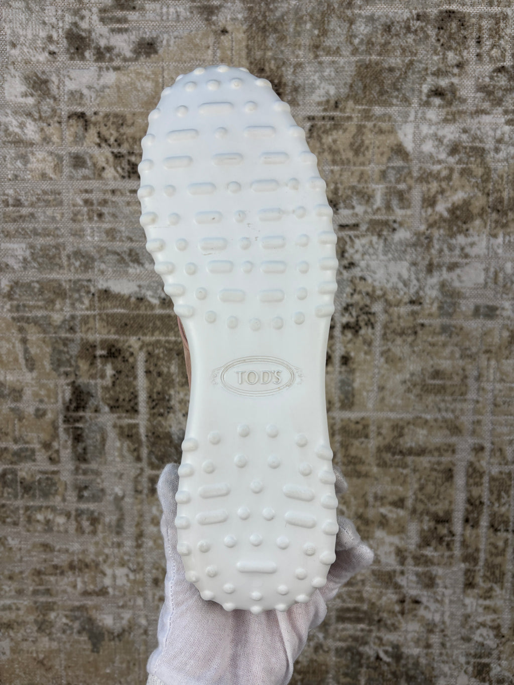 Tod's Women's Pink Suede Perforated Sneakers