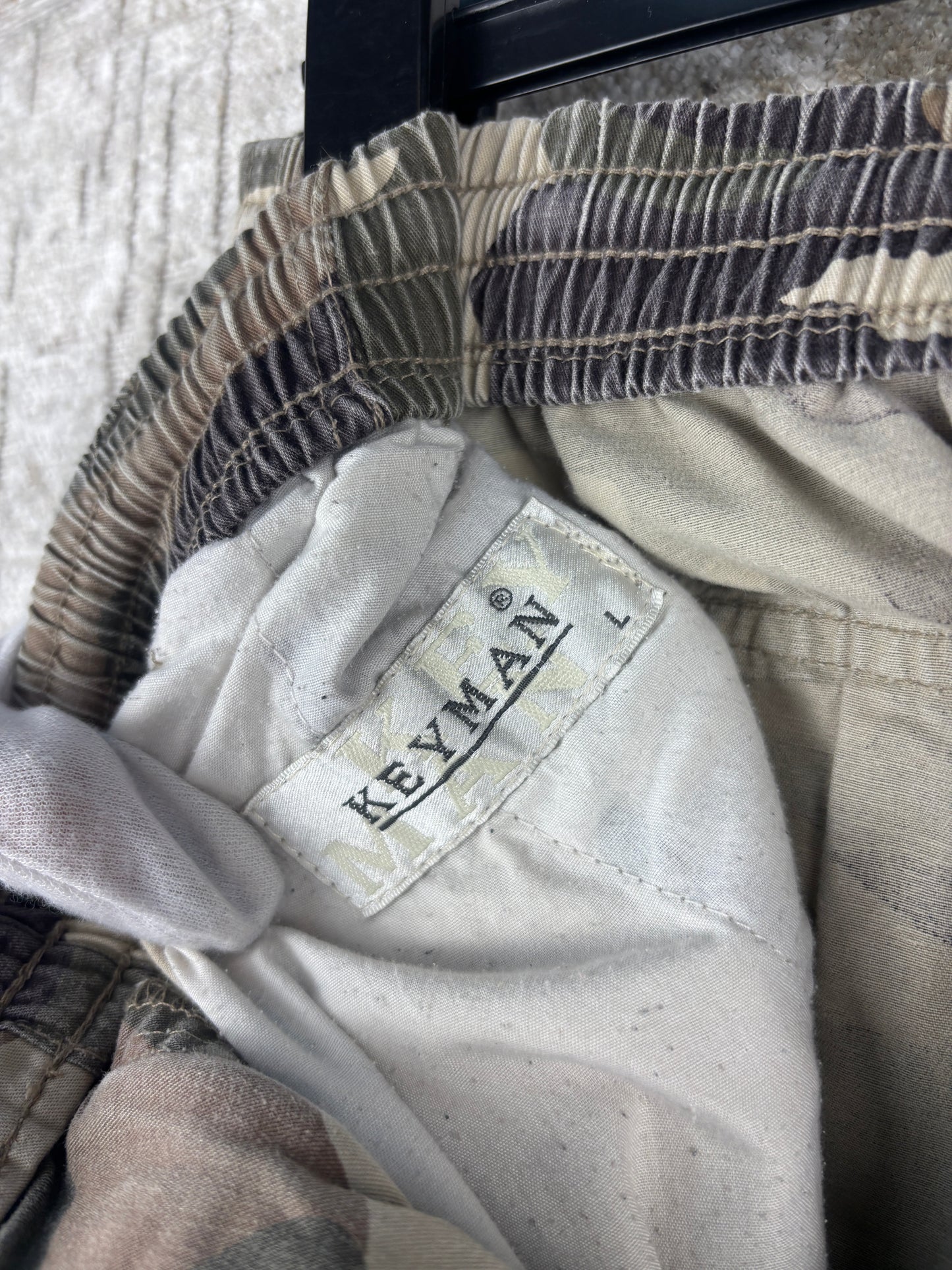 Mens Vintage Camo Cargo Shorts