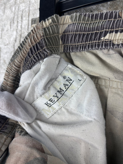 Mens Vintage Camo Cargo Shorts