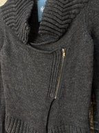 Diesel Asymmetric Zip Shawl Collar Cardigan