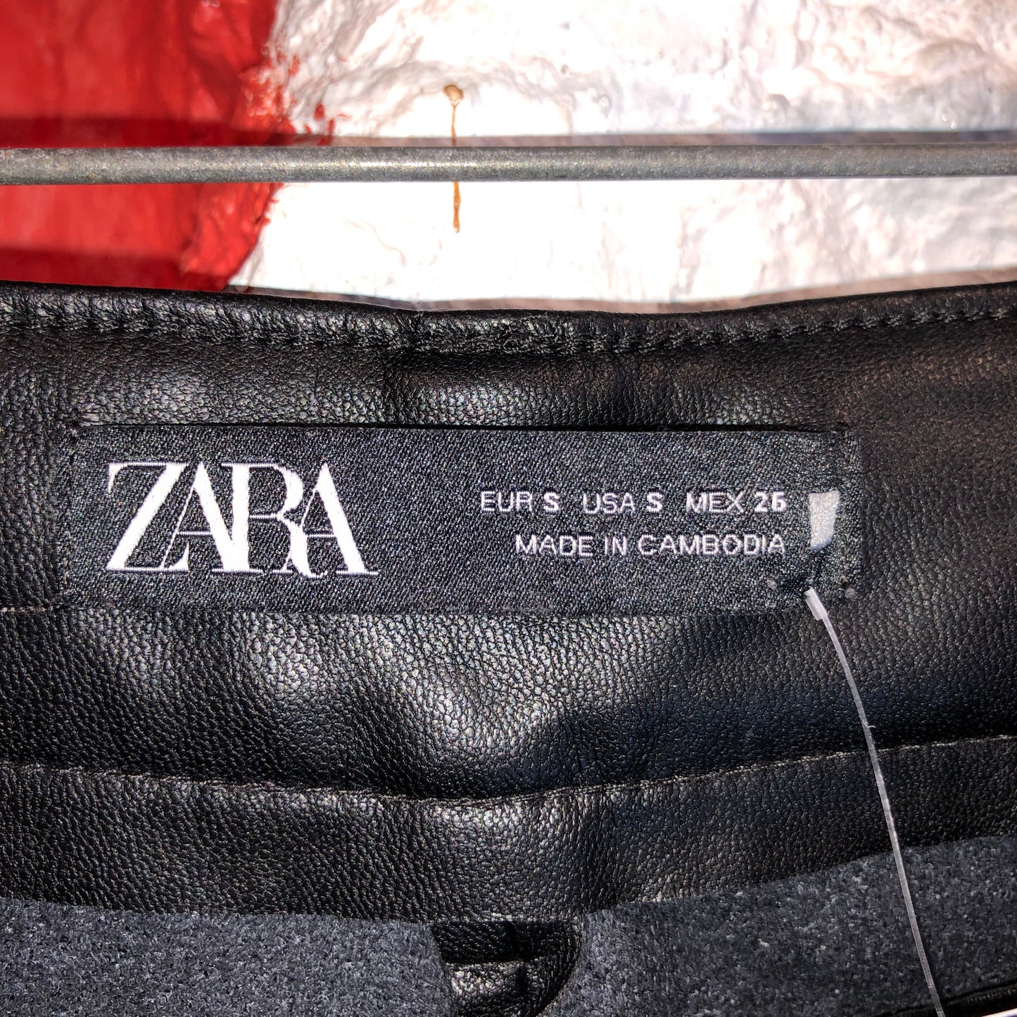 ZARA Faux Leather Jacket + Pants Set