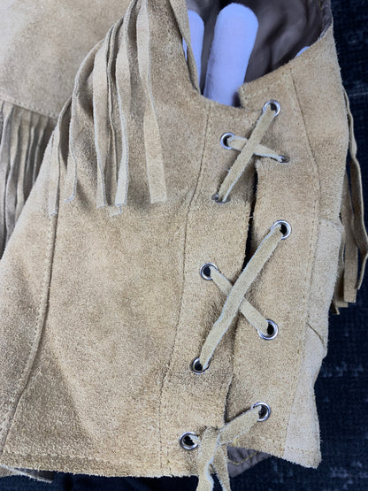 Women's Western Fringe Suede Leather Vest