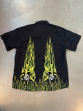 Black Flame Skeleton Shirt