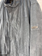 Mens Vintage Gray Suede Jacket Soft Leather Coat